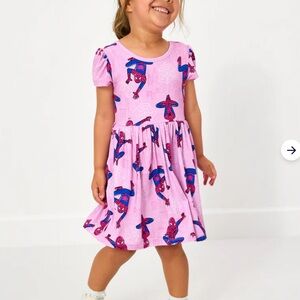 Little Sleepies Pink and Blue Superhero Dress
